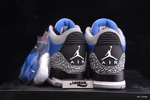 1st Kicks Shoes Jordan AllSeason Royal' Air Retro - 3 CT8532 'Varsity 961 1205